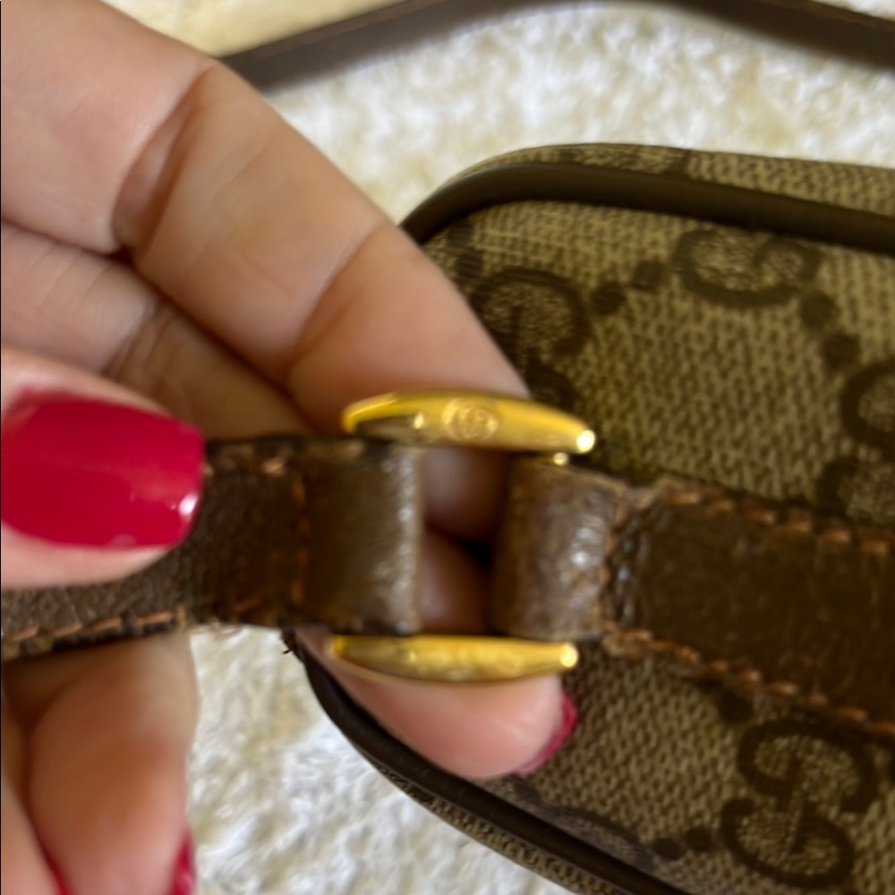 Gucci Brown Crossbody Bag with Geometric Pattern Preloved - Picture 14 of 16